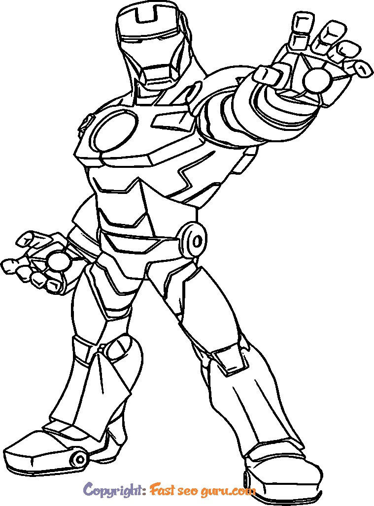 coloring pages avengers iron man